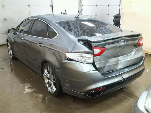 3FA6P0K99DR176574 - 2013 FORD FUSION TIT GRAY photo 3