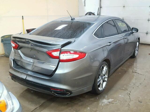 3FA6P0K99DR176574 - 2013 FORD FUSION TIT GRAY photo 4