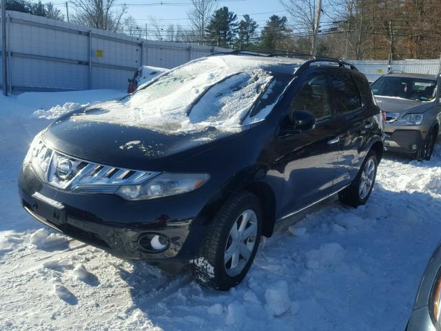 JN8AZ18W99W148185 - 2009 NISSAN MURANO S BLACK photo 2