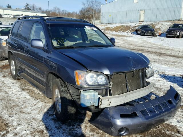 JTEHF21A630137481 - 2003 TOYOTA HIGHLANDER GRAY photo 1