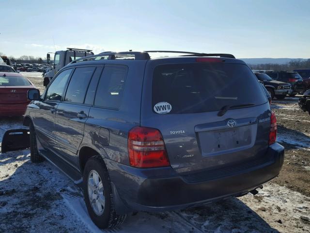 JTEHF21A630137481 - 2003 TOYOTA HIGHLANDER GRAY photo 3