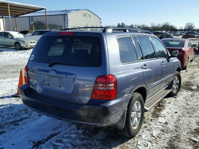 JTEHF21A630137481 - 2003 TOYOTA HIGHLANDER GRAY photo 4