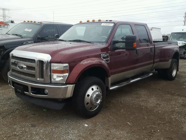 1FTXW42R08EC95289 - 2008 FORD F450 SUPER RED photo 2