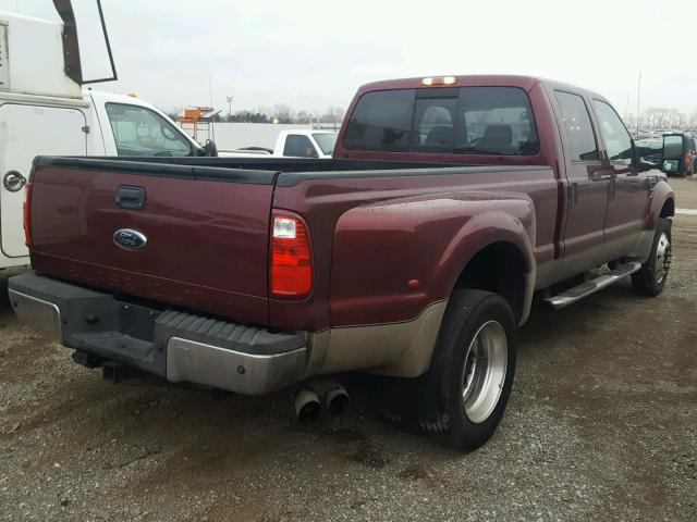 1FTXW42R08EC95289 - 2008 FORD F450 SUPER RED photo 4