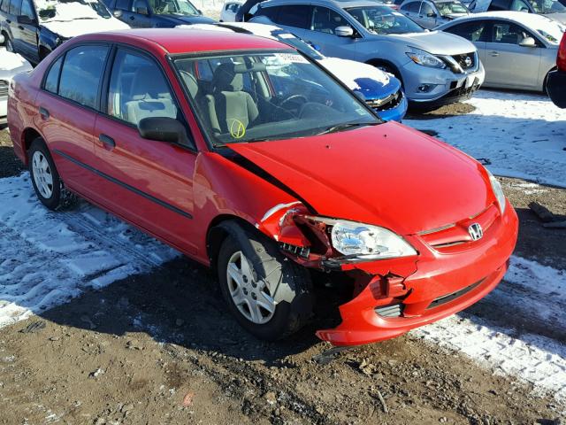 1HGES16335L012934 - 2005 HONDA CIVIC DX V RED photo 1