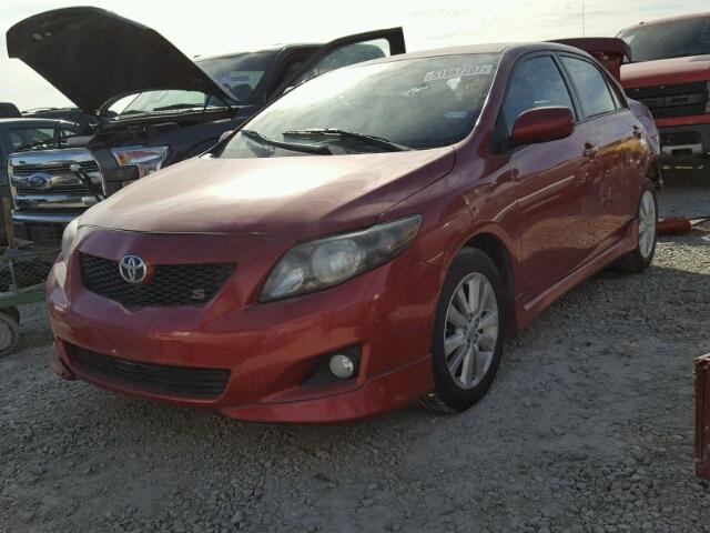 1NXBU4EE4AZ368308 - 2010 TOYOTA COROLLA BA RED photo 2