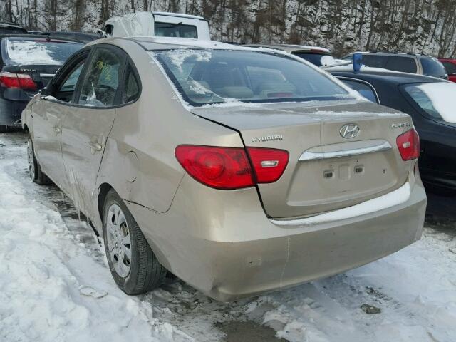 KMHDU4AD5AU054740 - 2010 HYUNDAI ELANTRA BL GOLD photo 3