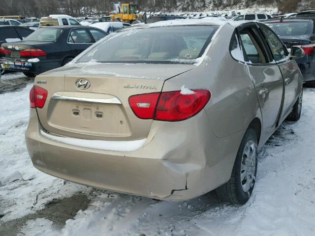 KMHDU4AD5AU054740 - 2010 HYUNDAI ELANTRA BL GOLD photo 4