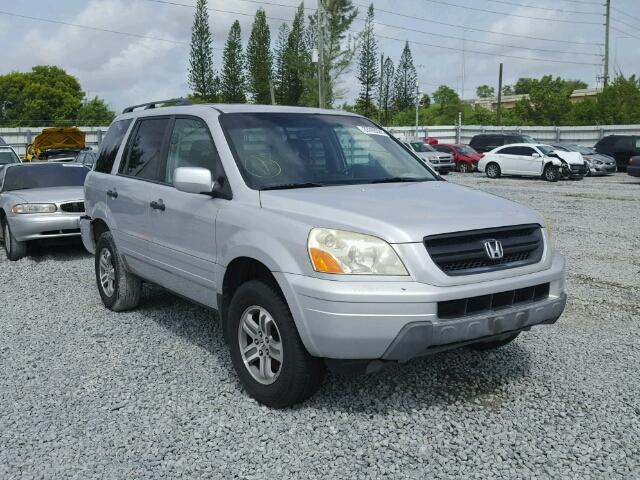 2HKYF18553H569652 - 2003 HONDA PILOT EXL SILVER photo 1