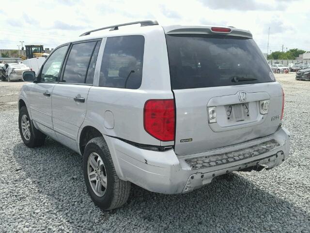 2HKYF18553H569652 - 2003 HONDA PILOT EXL SILVER photo 3