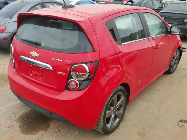 1G1JG6SB4F4206529 - 2015 CHEVROLET SONIC RS RED photo 4