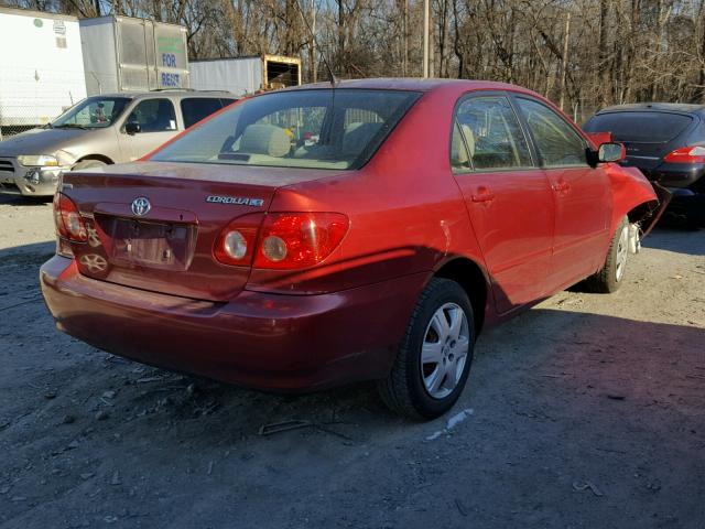 1NXBR32E86Z588638 - 2006 TOYOTA COROLLA CE RED photo 4