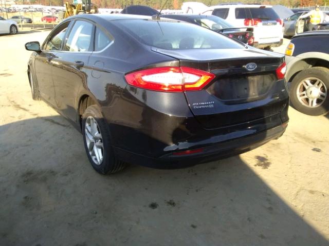 3FA6P0H77DR173887 - 2013 FORD FUSION SE BLACK photo 3