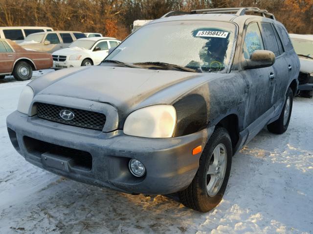 KM8SC13E84U773726 - 2004 HYUNDAI SANTA FE G BLACK photo 2