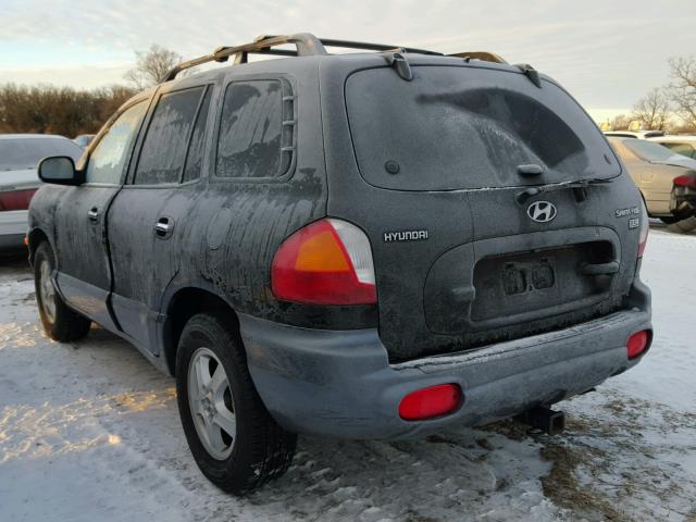 KM8SC13E84U773726 - 2004 HYUNDAI SANTA FE G BLACK photo 3