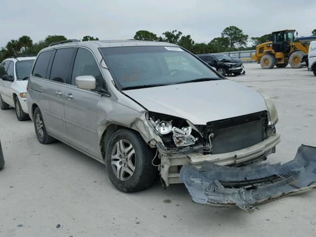 5FNRL38665B041640 - 2005 HONDA ODYSSEY EX SILVER photo 1