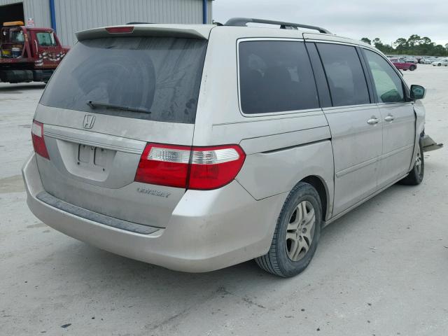 5FNRL38665B041640 - 2005 HONDA ODYSSEY EX SILVER photo 4