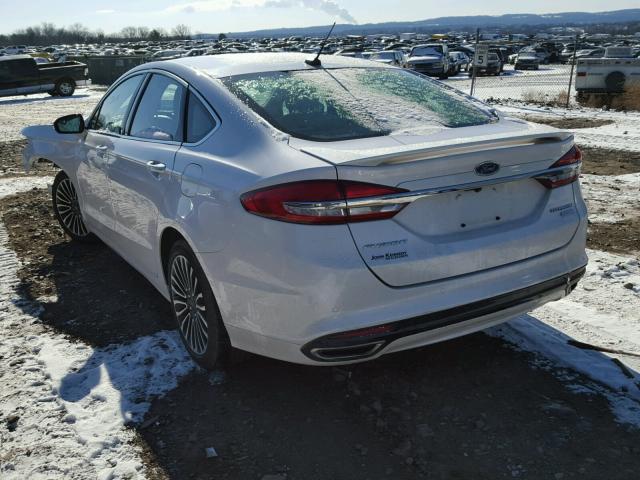 3FA6P0K91HR114768 - 2017 FORD FUSION TIT WHITE photo 3