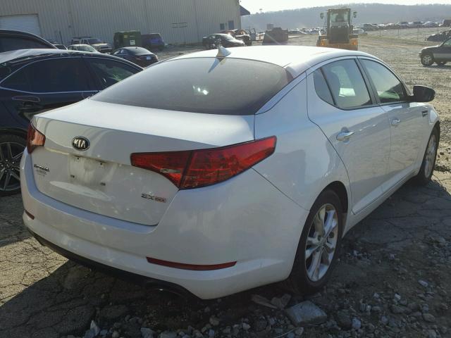 5XXGN4A72DG127372 - 2013 KIA OPTIMA EX WHITE photo 4