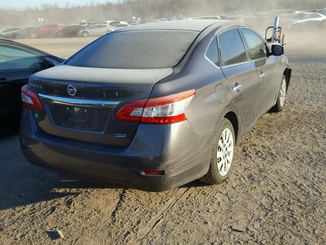 3N1AB7AP3DL778856 - 2013 NISSAN SENTRA S GRAY photo 4