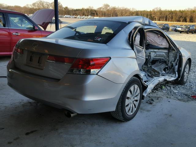 1HGCP2F37BA108474 - 2011 HONDA ACCORD LX SILVER photo 4