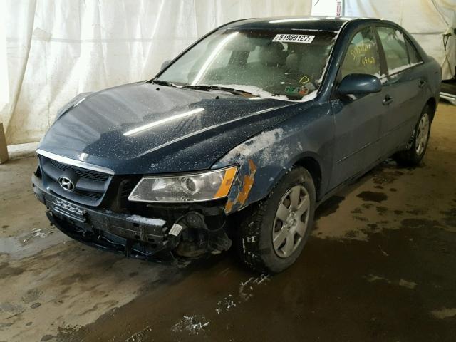 5NPET46C36H105133 - 2006 HYUNDAI SONATA GL BLUE photo 2