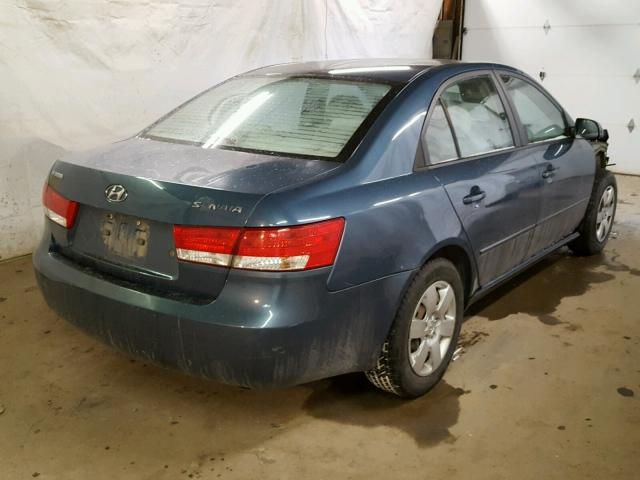 5NPET46C36H105133 - 2006 HYUNDAI SONATA GL BLUE photo 4