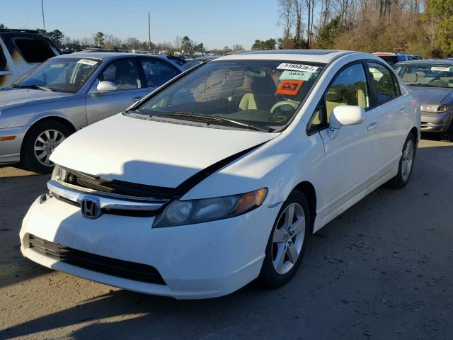 1HGFA16848L104092 - 2008 HONDA CIVIC EX WHITE photo 2