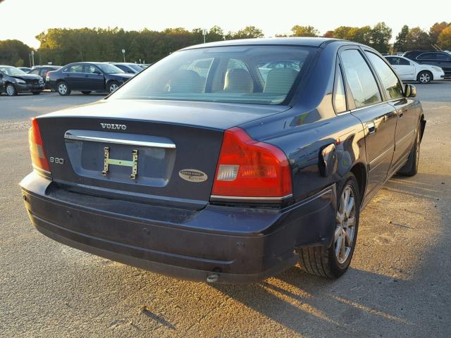 YV1TS59H141374205 - 2004 VOLVO S80 2.5T BLUE photo 4