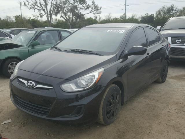 KMHCT4AE7DU312915 - 2013 HYUNDAI ACCENT GLS BLACK photo 2