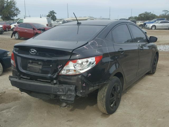 KMHCT4AE7DU312915 - 2013 HYUNDAI ACCENT GLS BLACK photo 4