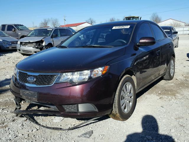 KNAFU4A27B5328024 - 2011 KIA FORTE EX BURGUNDY photo 2