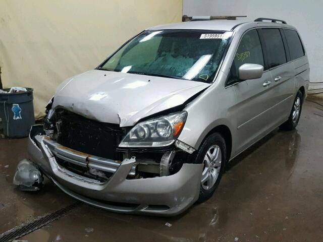 5FNRL38467B086188 - 2007 HONDA ODYSSEY EX SILVER photo 2