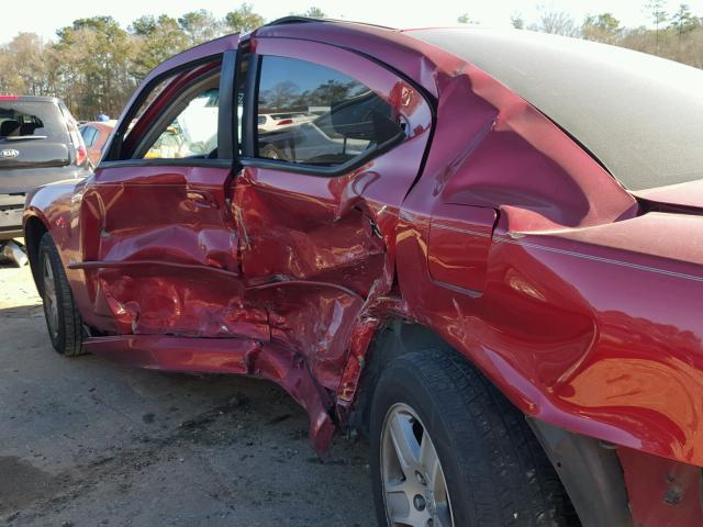 2B3KA43G26H228206 - 2006 DODGE CHARGER SE RED photo 9