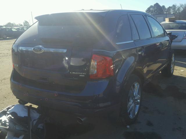 2FMDK4KCXBBA03009 - 2011 FORD EDGE LIMIT BLUE photo 4