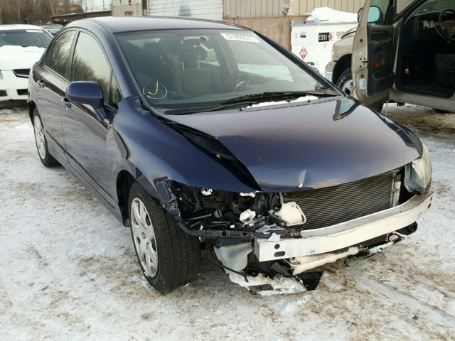 1HGFA16588L053511 - 2008 HONDA CIVIC LX BLUE photo 1