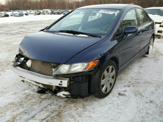 1HGFA16588L053511 - 2008 HONDA CIVIC LX BLUE photo 2