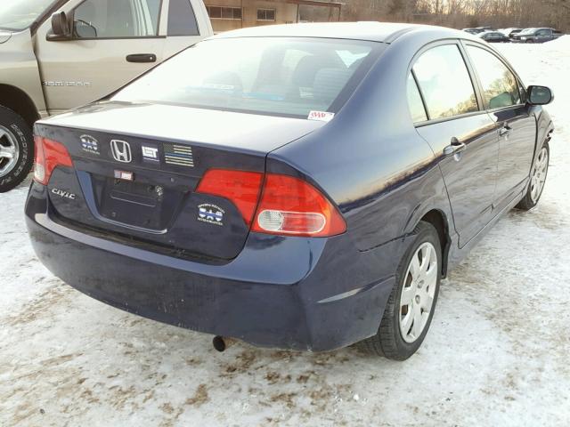 1HGFA16588L053511 - 2008 HONDA CIVIC LX BLUE photo 4