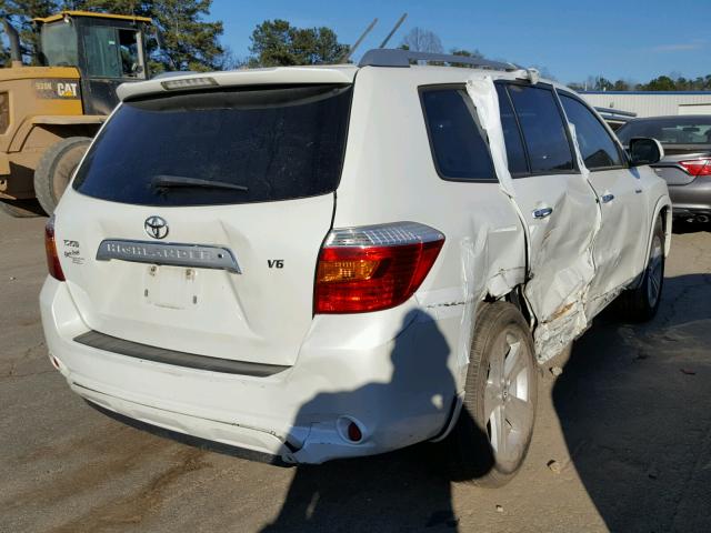 JTEDS42AX82059092 - 2008 TOYOTA HIGHLANDER WHITE photo 4