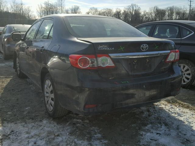 2T1BU4EE0DC937029 - 2013 TOYOTA COROLLA BA BLACK photo 3