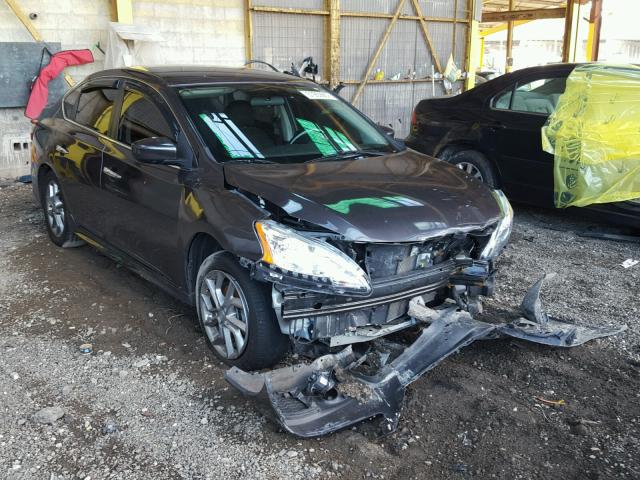 3N1AB7APXEY272722 - 2014 NISSAN SENTRA S GRAY photo 1