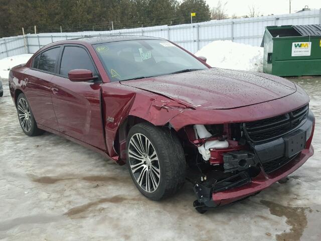 2C3CDXCT2JH116995 - 2018 DODGE CHARGER R/ MAROON photo 1