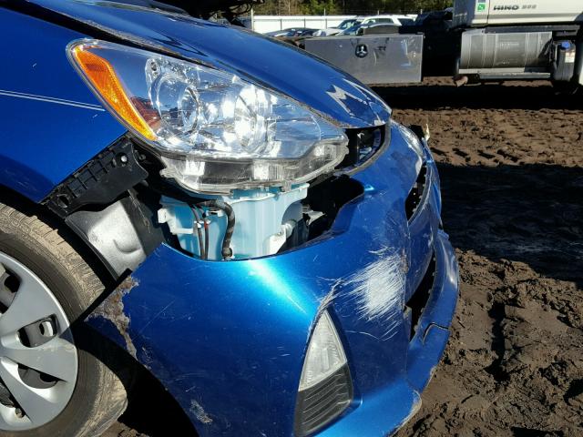 JTDKDTB31E1564862 - 2014 TOYOTA PRIUS C BLUE photo 9