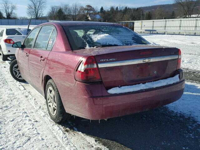 1G1ZS58F27F106098 - 2007 CHEVROLET MALIBU LS MAROON photo 3