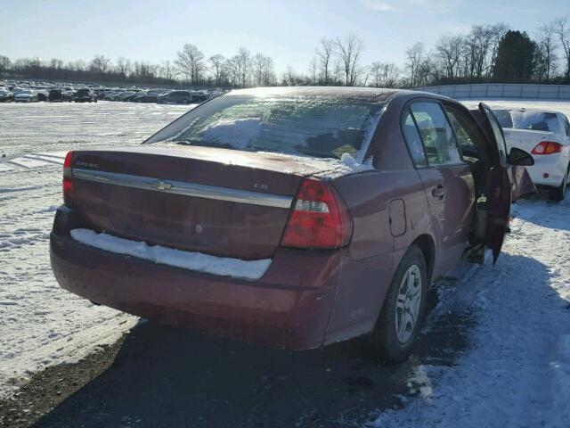 1G1ZS58F27F106098 - 2007 CHEVROLET MALIBU LS MAROON photo 4