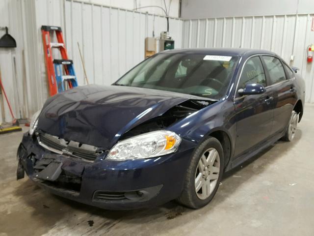 2G1WB5EK9A1185983 - 2010 CHEVROLET IMPALA LT BLUE photo 2