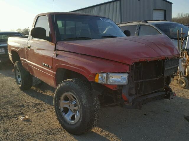 1B7HF16Y21S264749 - 2001 DODGE RAM 1500 RED photo 1