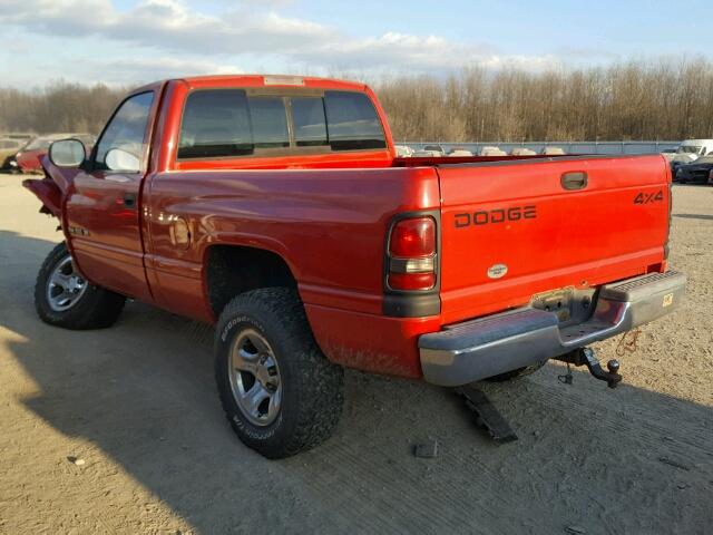 1B7HF16Y21S264749 - 2001 DODGE RAM 1500 RED photo 3