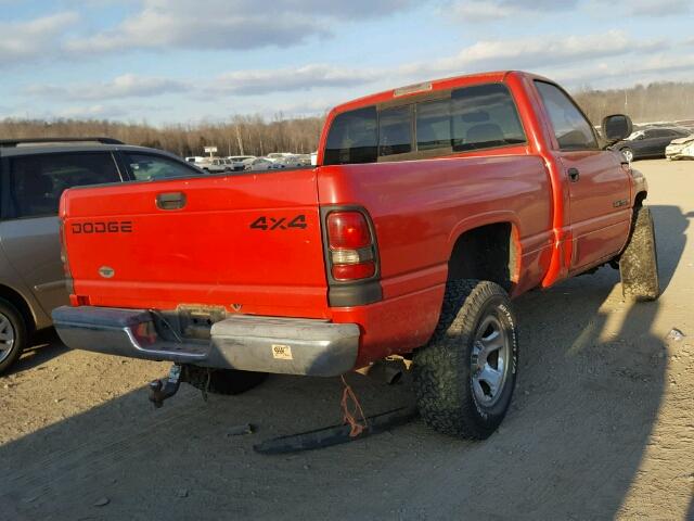 1B7HF16Y21S264749 - 2001 DODGE RAM 1500 RED photo 4