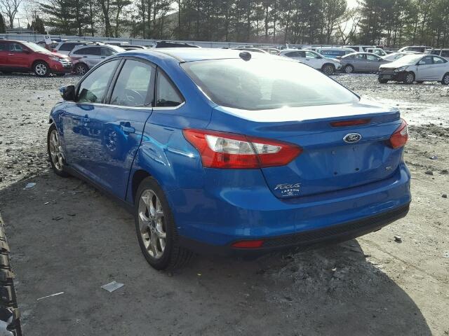 1FAHP3H26CL442554 - 2012 FORD FOCUS SEL BLUE photo 3